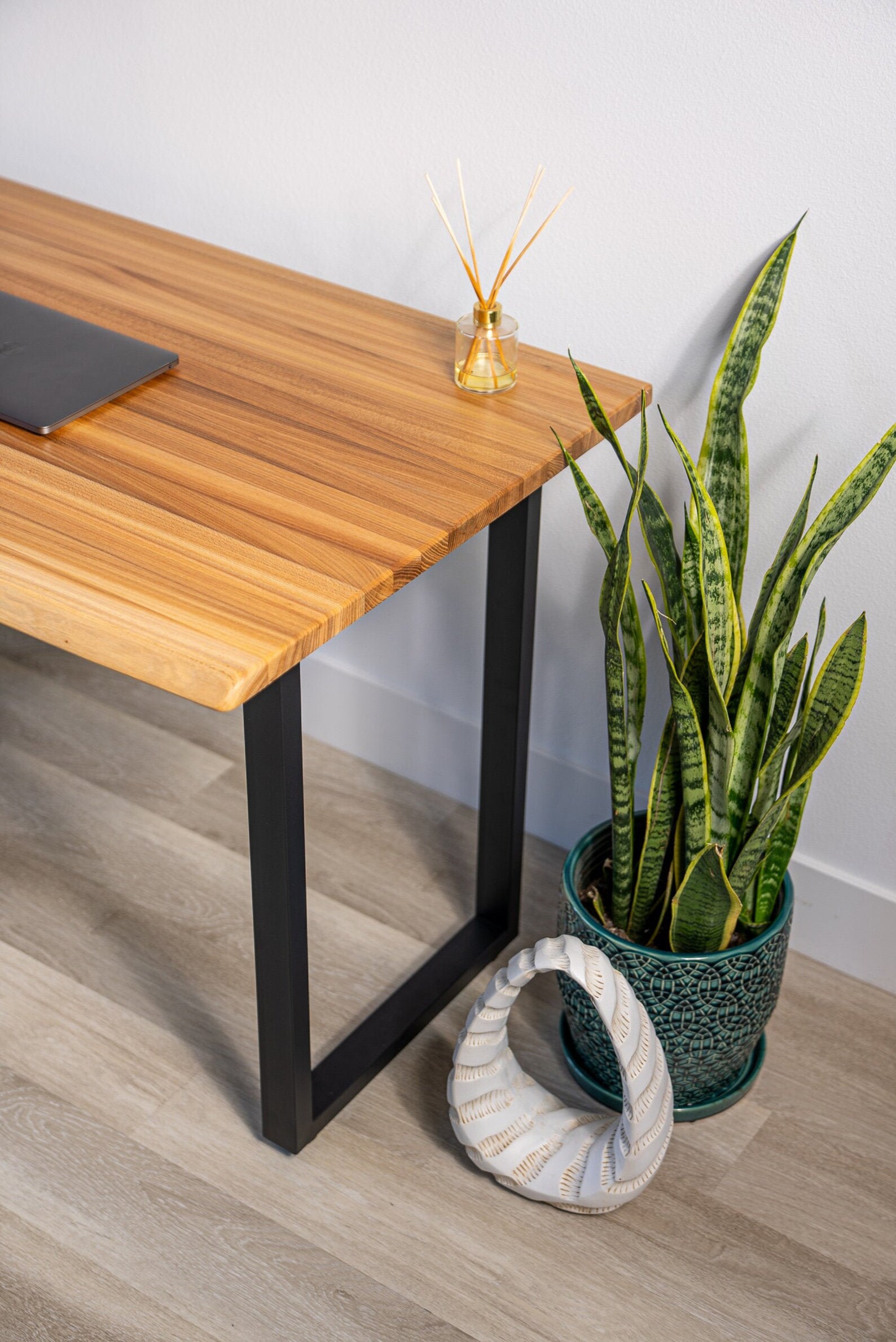 MWS Eva Computer Desk Wood Desk Wooden Desk Wood Etsy