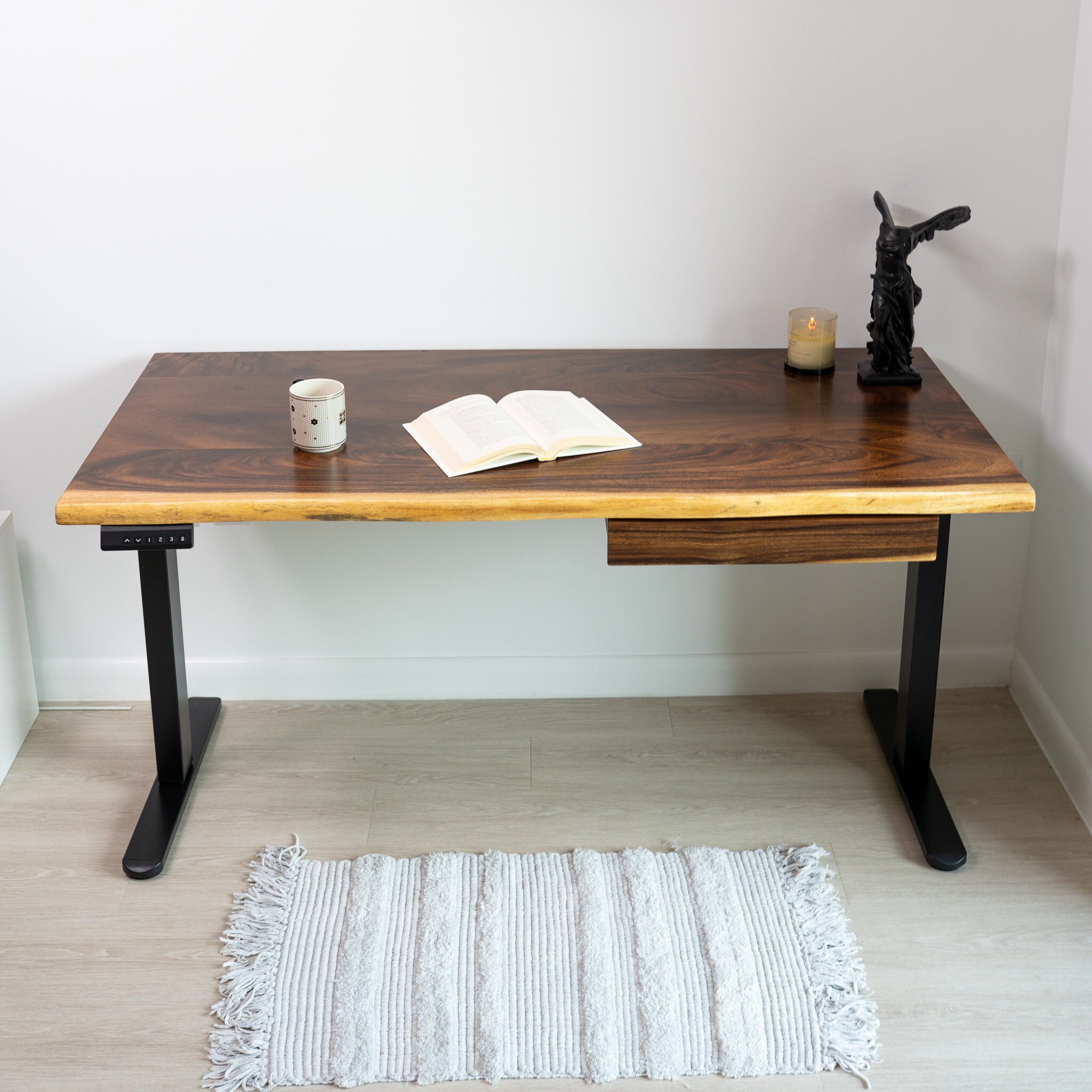 Live edge 2024 sit stand desk