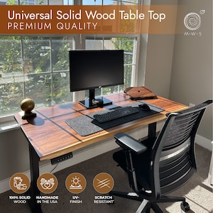 Walnut wood table top with a natural live edge, versatile for installation with any legs. Ideal for customizing both wood desk tops and table settings.