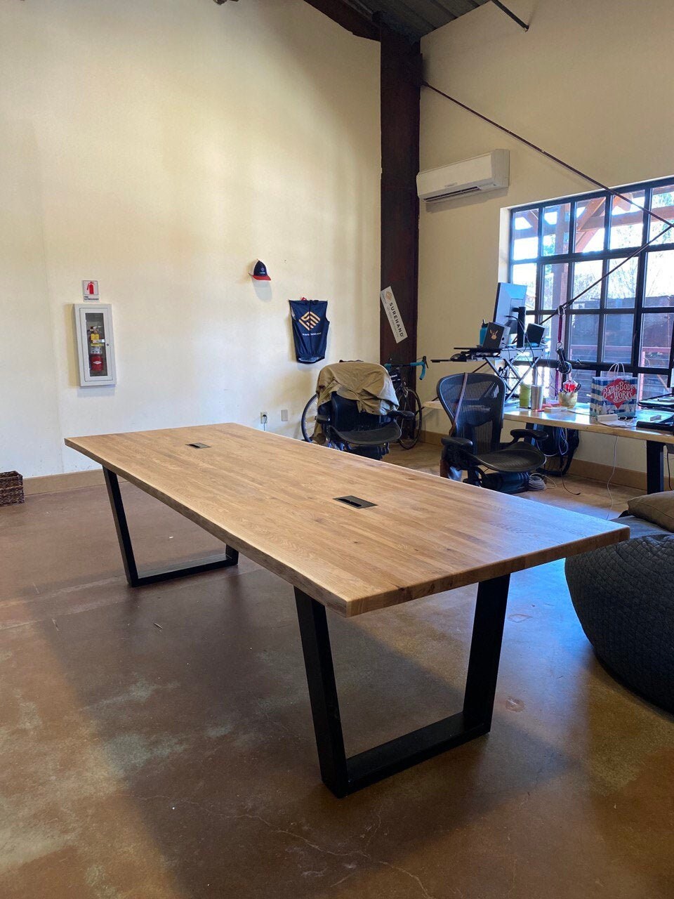 Live Edge Conference Table / Office Table / Natural Wood Top / Meeting