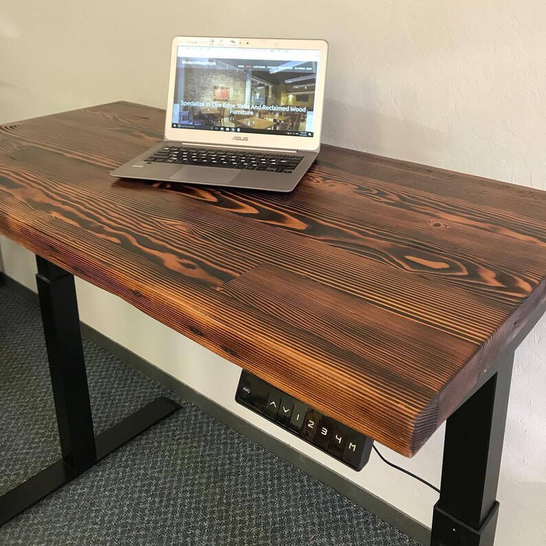 Sit Stand Desksolid Reclaimed Douglas Fir Top Etsy