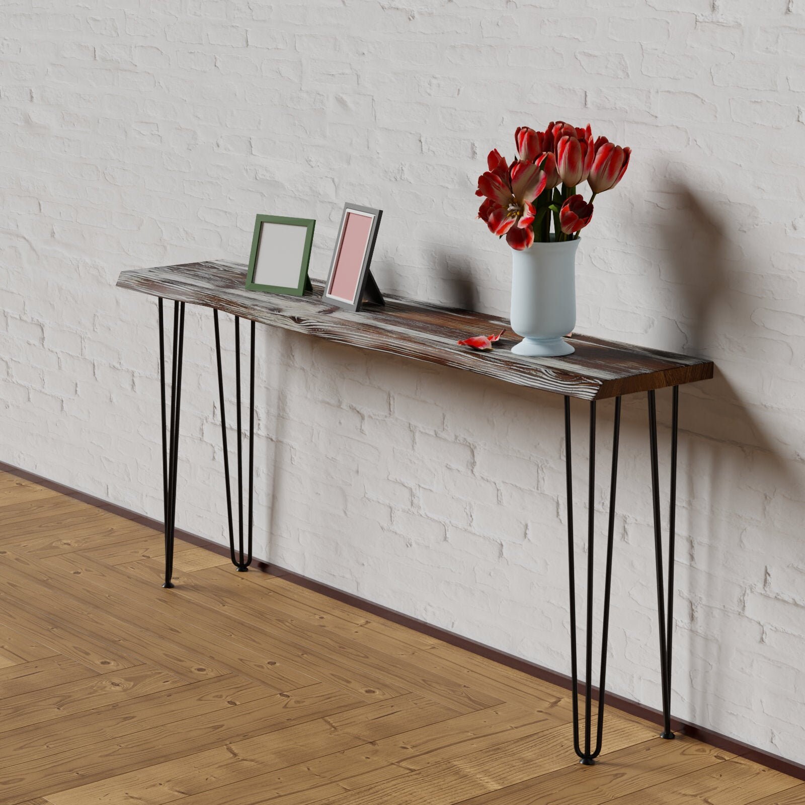 Live Edge Console Table Console table Wood Console Table Etsy