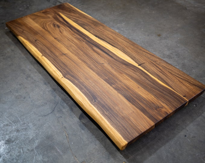 Featured listing image: Walnut Table Top | Desk Table Top | Desk Top Walnut | Wood Table Top | Standing Desk Top | Live Edge Table top | Dining Table Top | Desk Top