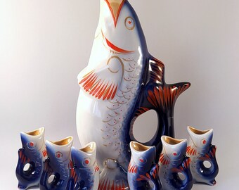Fish Drinking set Soviet Vintage GIFT Fish Retro USSR souvenir