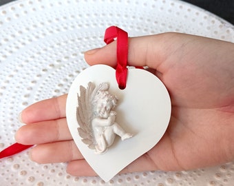 Valentine's Day Heart Valentine's day decor Handing Heart ornament Angel Cupid Gift