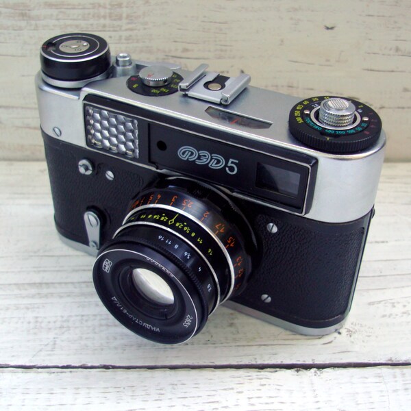 Soviet camera Fed 5 Function camera Old camera Leica copy Rare camera 35 mm film camera Working vintage camera