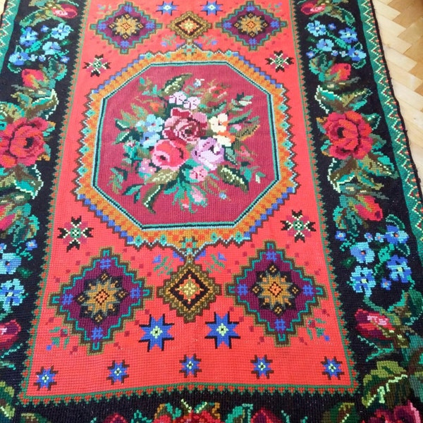 Reserved for janararis Embroidered carpet  Ethnic carpet  Large floor rugs  Boho rug  Bohemian rug Ukrainian kilim