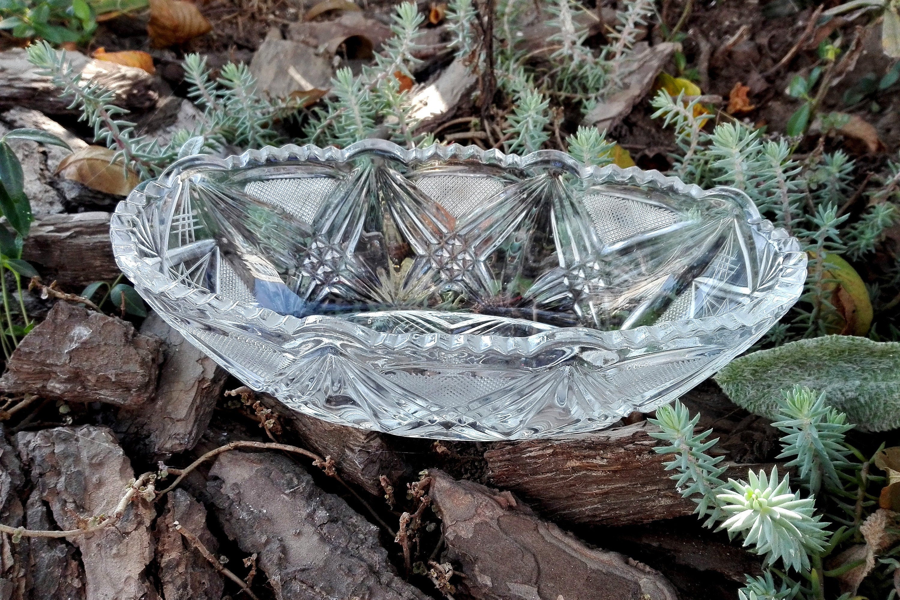 Soviet Collectible crystal salad bowl USSR Retro kitchen decor Etsy