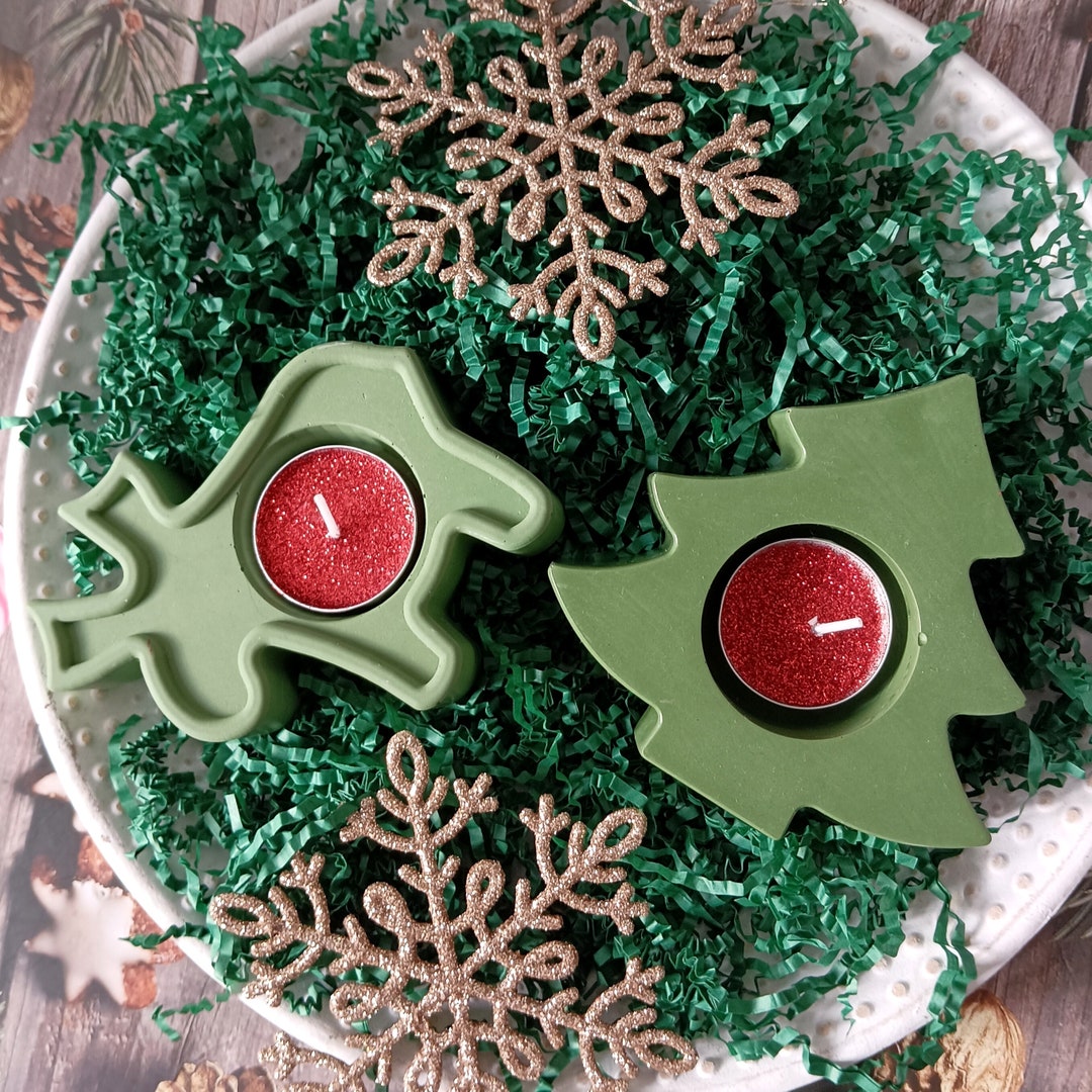 Christmas Tree Candle Christmas Decor Reindeer Candle Holder Etsy