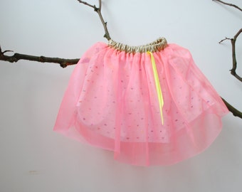 Children's Heart Neon net Party Dressing up Skirt