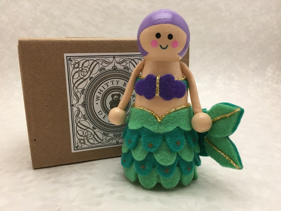 wooden mermaid toy