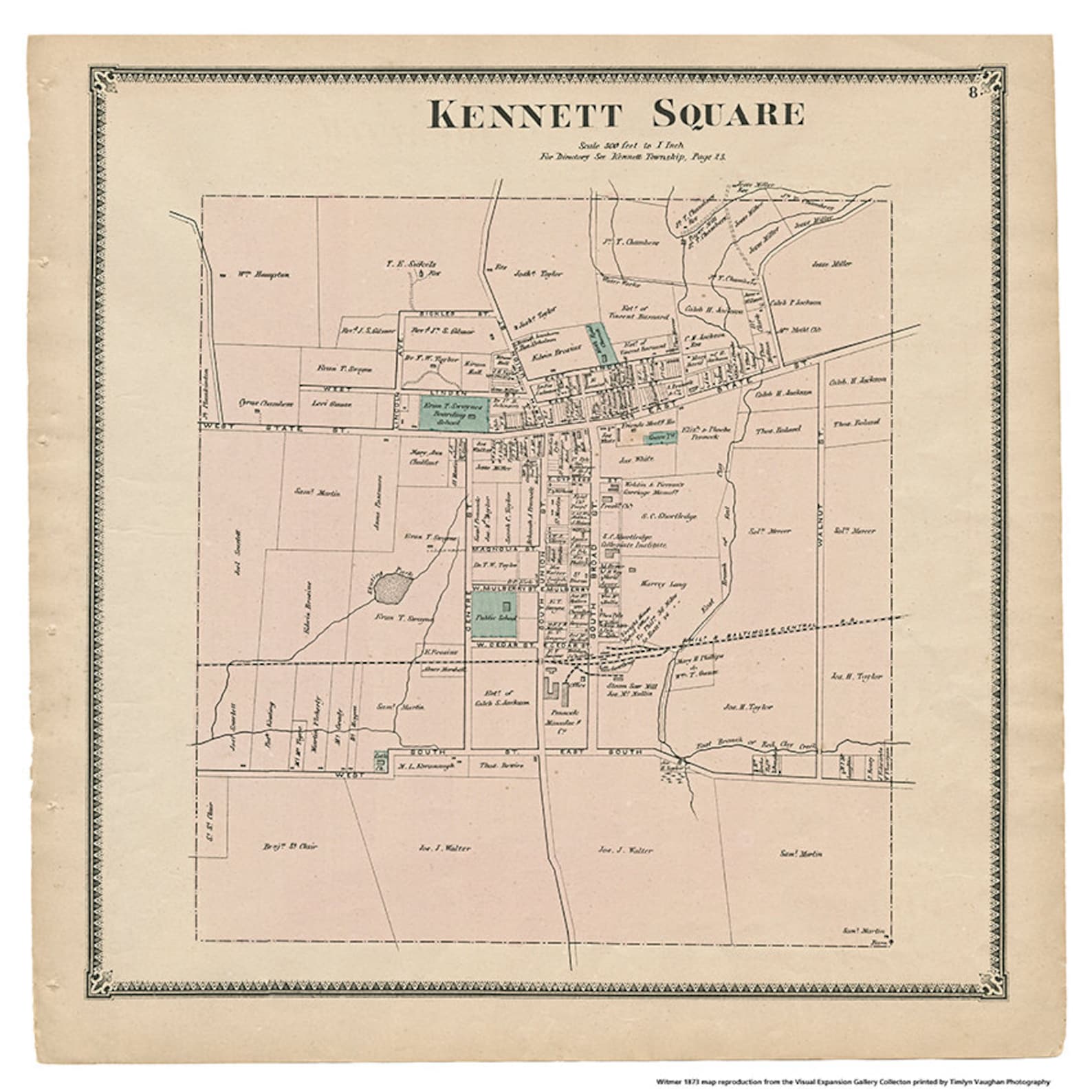 Square, PA Witmer 1873 Map Reproduction Etsy