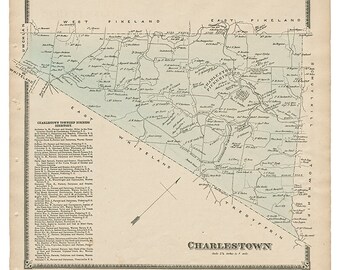 Charlestown, PA Witmer 1873 Map Reproduction