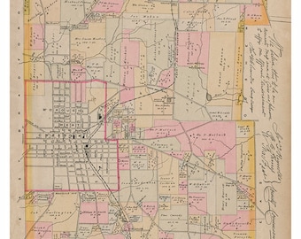 West Goshen, PA Breous Atlas 1883 Reproduction