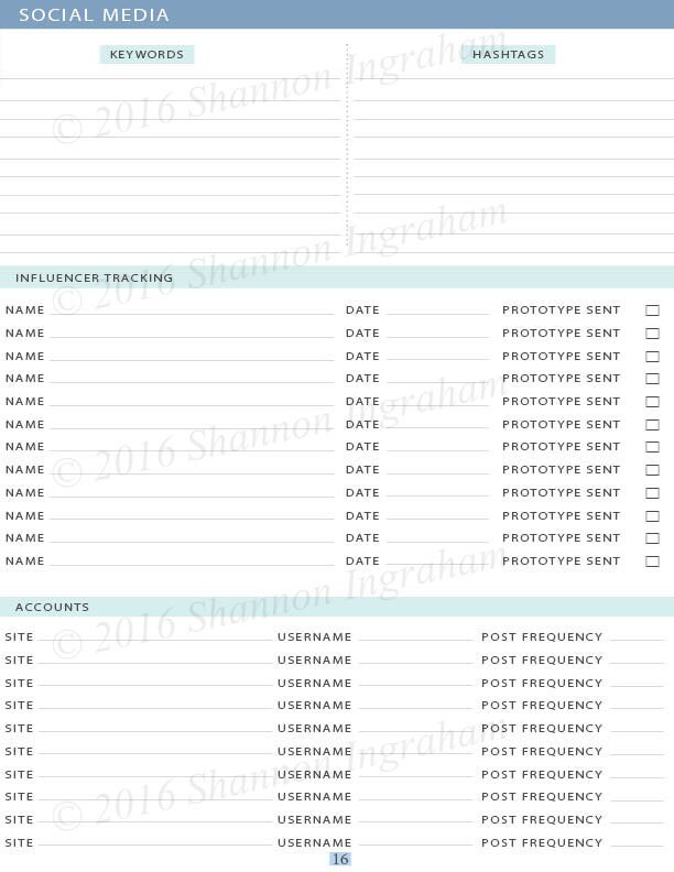 Social Media Pages | PDF Printable | Digital Download | Invention Notebook Page | Innovation Log ...