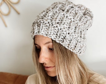 Knit Beanie - Beanie - chunky knit - made to order