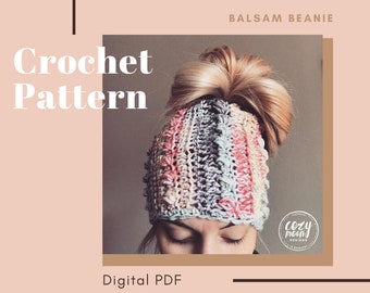 Crochet Pattern // Balsam Beanie //  Hat pattern /Crochet Pattern / hat pattern / beanie pattern / crochet