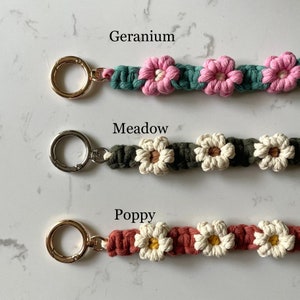 Macrame Keychain / Flower Keychain image 3