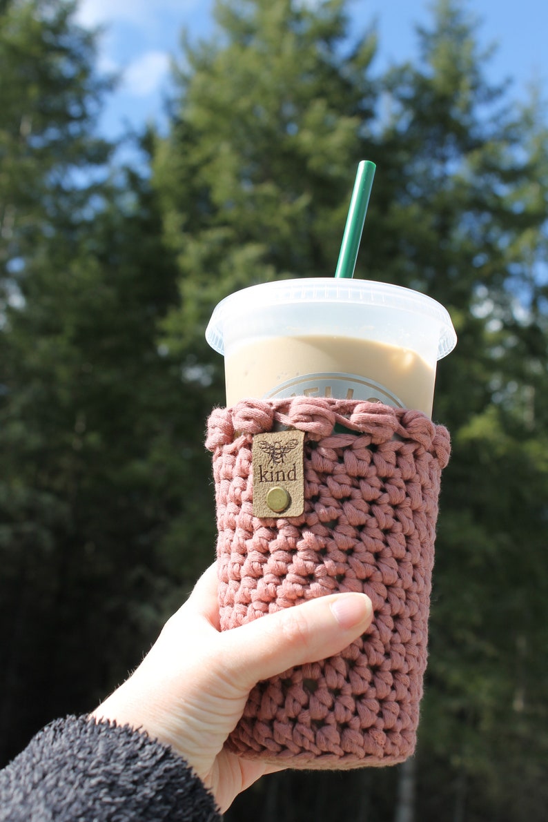 Crochet Pattern // New Moon Cozy // Coffee Cozy, Reusable drink holder, Crochet Cozy Pattern, Cold Cup Cozy, Cozymoondesigns image 7