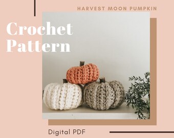 Harvest Moon Crochet Pumpkin Pattern, Beginner Friendly (Digital PDF)