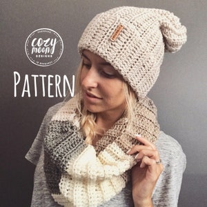 Crochet Pattern, The Breck Beanie and Cowl // Beanie Cowl Pattern // Crochet Beanie, Crochet Cowl Pattern, Crochet Cowl image 5