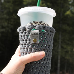 Crochet Pattern // New Moon Cozy // Coffee Cozy, Reusable drink holder, Crochet Cozy Pattern, Cold Cup Cozy, Cozymoondesigns image 8