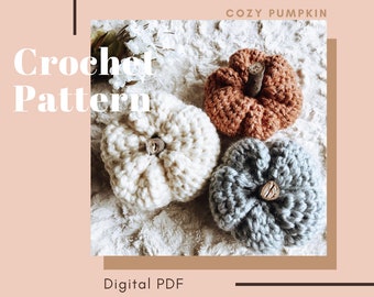 Cozy Pumpkin Crochet Pattern, Beginner Friendly (PDF Pattern)