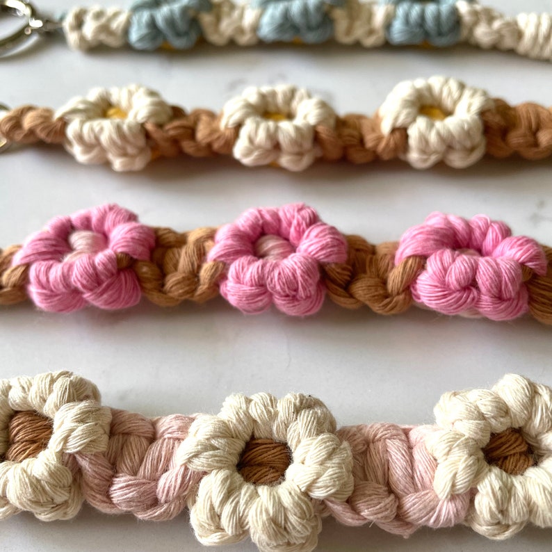 Macrame Keychain / Flower Keychain image 4