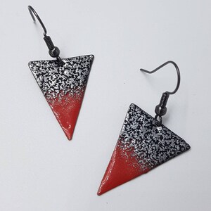 Triangle Enamel Earrings