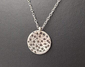 Textured Silver Pendant