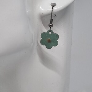 Recycled Copper Flower Earrings