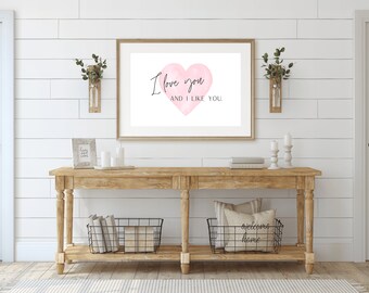 Ich liebe dich und ich mag dich, Parks and Rec Printable, Parks and Rec Print, Leslie und Ben, Leslie Knope Zitat
