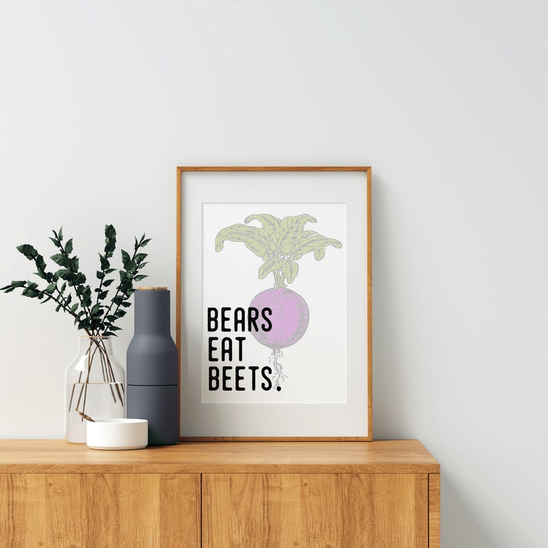 Bears Eat Beets imprimable The Office poster Jim Halpert Etsy France