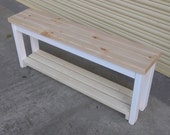 Rustic Solid Pine Farmhouse Bench Storage / Shoe / Kitchen / Dining