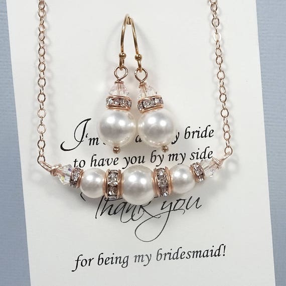 rose gold jewelry bridesmaid