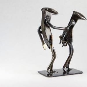 Policeman |  Police officer | Metal Art | Policeman figurine | Railroad spike art | Metal Art Cop| Cop gift