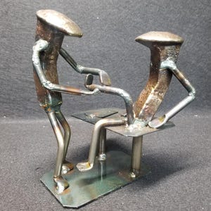 Physical Therapist |  PT | Metal Art | Physical therapist figurine | Railroad spike art | Metal Art  PT | Metal art physical therapist