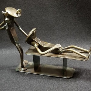 Anesthesist | Metaalkunst | Anesthesist beeldje | Spoorwegspieskunst | Metal Art-anesthesist | anesthesiekunst