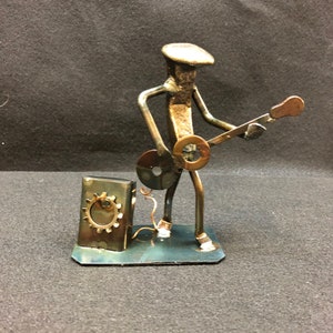 Electric guitar | Metal Art | Electric guitar figurine | Railroad spike art | Metal Art guitar| guitar