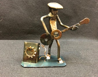 Electric guitar | Metal Art | Electric guitar figurine | Railroad spike art | Metal Art guitar| guitar