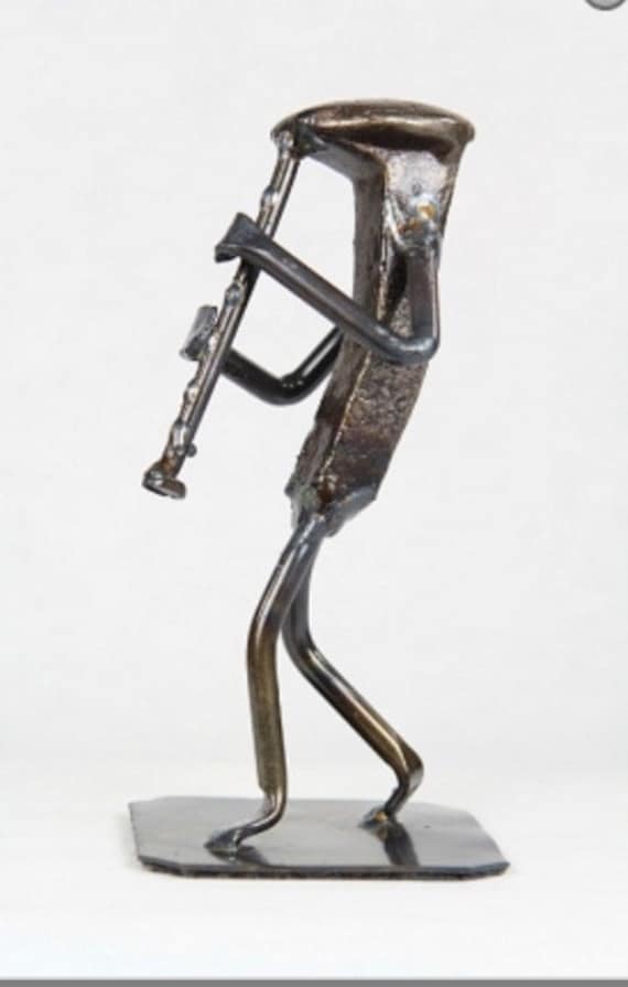 Metal Art Figurine Railroad Spike Art Etsy