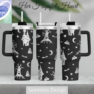 Haunted House Laser Engraved Tumbler Design, 40oz Tumbler Full Wrap, SVG, Laser File ONLY, Seamless Design, Tumbler Wrap for Laser Rotary