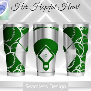 BaseballField Laser Engraved Tumbler Design, 20&30oz Tumbler Full Wrap, SVG, Laser File ONLY, Seamless Design, Tumbler Wrap for Laser Rotary