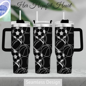 Sports Laser Engraved Tumbler Design, 40oz Tumbler Full Wrap, SVG, Laser File ONLY, Seamless Design, Tumbler Wrap for Laser Rotary