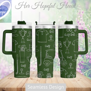 Golf Laser Engraved Tumbler Design, 40oz Tumbler Full Wrap, SVG, Laser File ONLY, Seamless Design, Tumbler Wrap for Laser Rotary