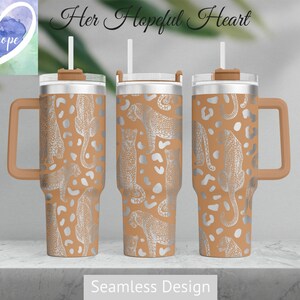 Cheetah Laser Engraved Tumbler Design, 40oz Tumbler Full Wrap, SVG, Laser File ONLY, Seamless Design, Tumbler Wrap for Laser Rotary