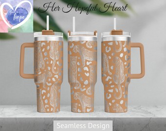 Cheetah lasergegraveerd ontwerp beker, 40oz beker volledige wrap, SVG, ALLEEN laserbestand, naadloos ontwerp, beker wrap voor roterende laser