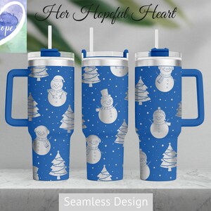 Snowmen Laser Engraved Tumbler Design, 40oz Tumbler Full Wrap, SVG, Laser File ONLY, Seamless Design, Tumbler Wrap for Laser Rotary