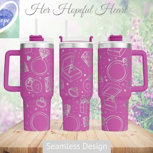 Engagement Laser Engraved Tumbler Design, 40oz Tumbler Full Wrap, SVG, Laser File ONLY, Seamless Design, Tumbler Wrap for Laser Rotary