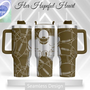 Football Player Laser Engraved Tumbler Design, 40oz Tumbler Full Wrap, SVG, Laser File ONLY, Seamless Design, Tumbler Wrap for Laser Rotary